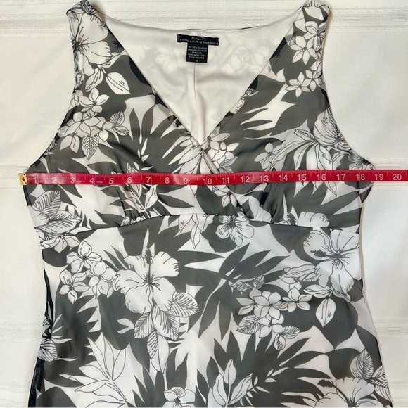 Summer Dress Pullover Sleeveless V Neck Floral Sz 12‎ Y2K Faith Love Passion EUC - Picture 6 of 10